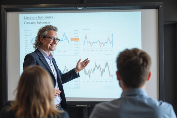 Finance expert instructor teaching