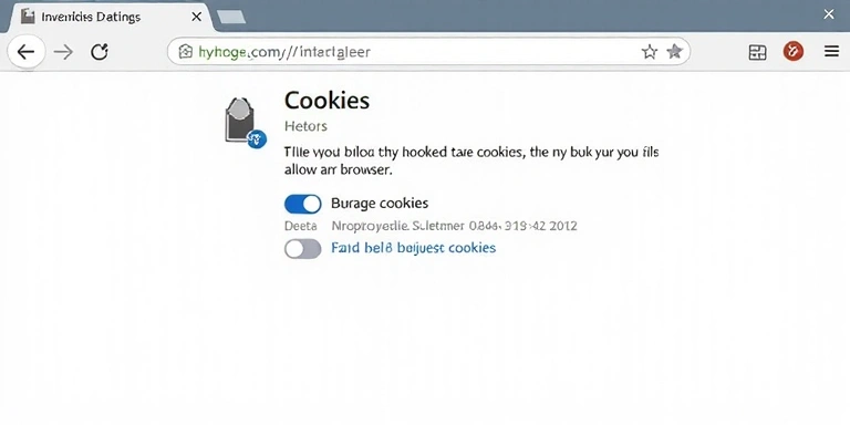 Browser settings for cookie management