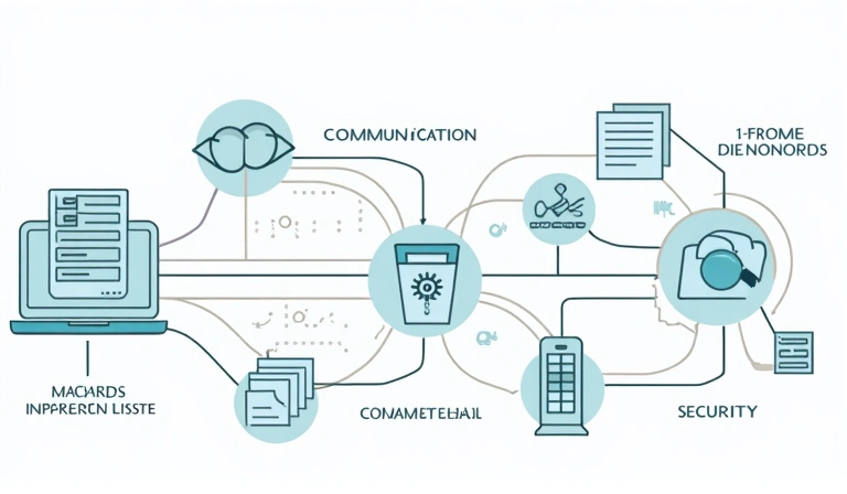 Illustration showing data being used for various purposes